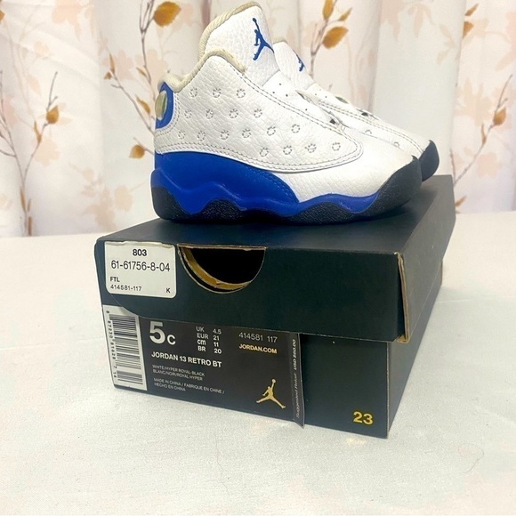 Jordan 13 Retro BT 23 White/Hyper Royal Blue 5C - Picture 1 of 8